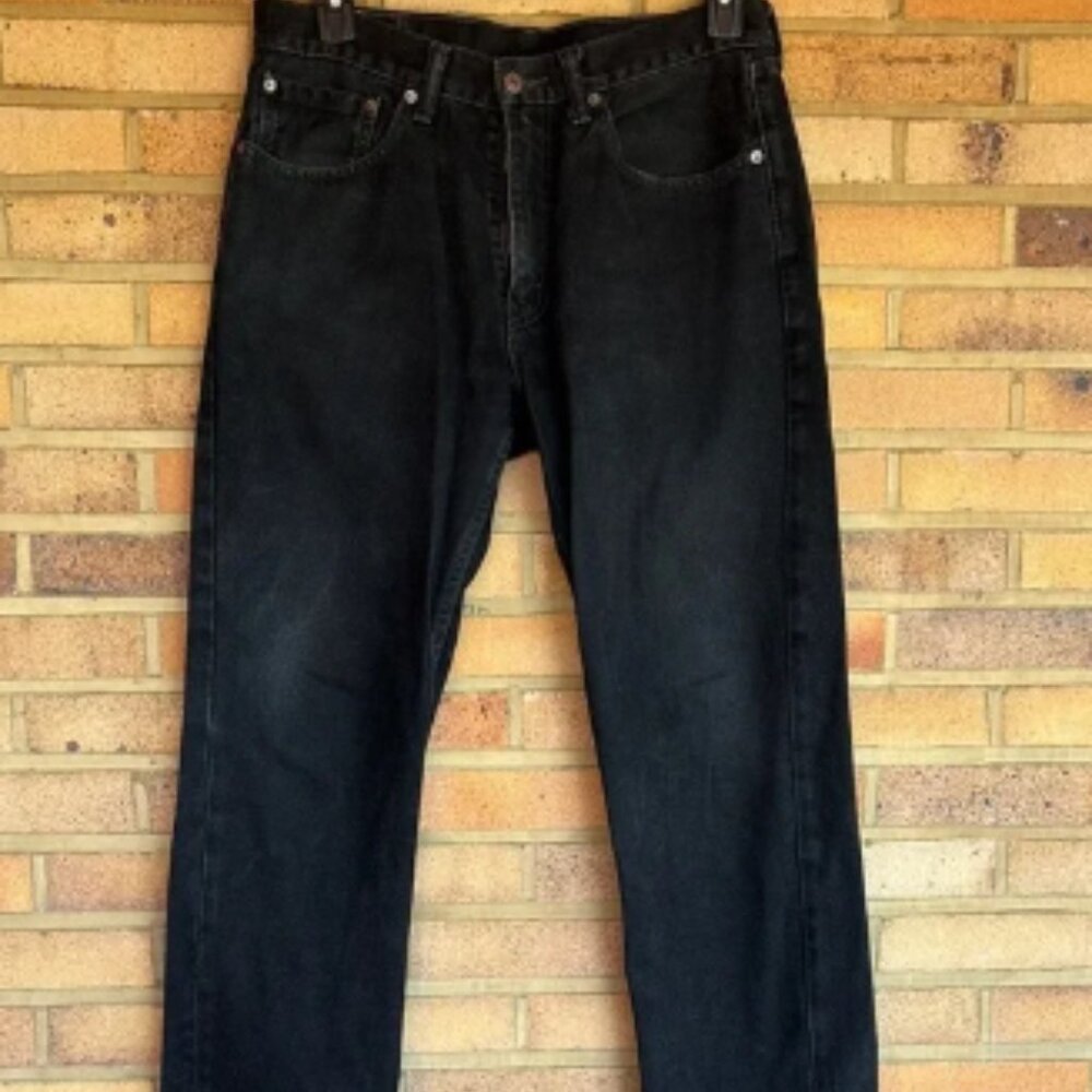 Levi’s 505 100% cotton Men's Black Denim straight leg Jeans